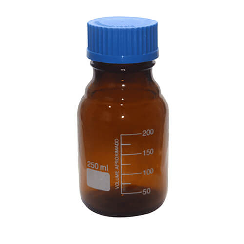 GL45 square bottles graduation range: 100ml to 900ml borosilicate